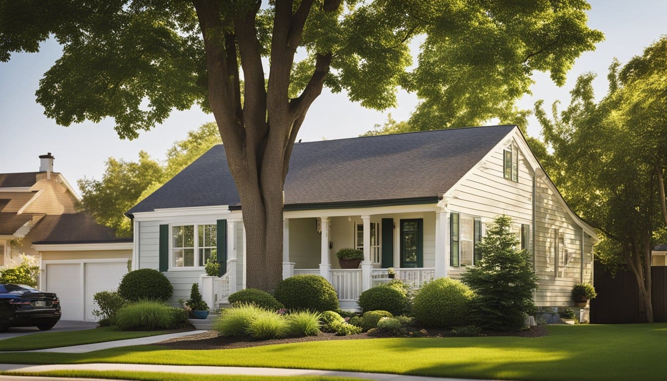 A sunny suburban home with fresh, vibrant siding stands out among the neighboring houses, surrounded by well-maintained landscaping and a clean, inviting exterior