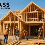 Detailed view of a custom home building process