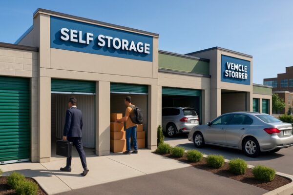 Organized multipurpose storage area with various items neatly arranged